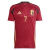 Camisola Bélgica De Bruyne 7 Homen Equipamento 1ª Euro 2024